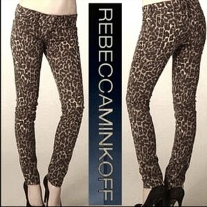 NWT Rebecca Minkoff Thompson Skinny Jeans Leopard Print - Size 2